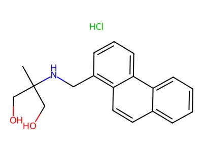 1,3-Propanediol, 2-methyl-2-((1-phenanthrenylmethyl)amino)-, hydrochloride structure