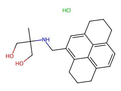 1,3-Propanediol, 2-(((1,2,3,6,7,8-hexahydro-4-pyrenyl)methyl)amino)-2-methyl-, hydrochloride structure