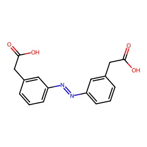 3,3'-偶氮双(苯乙酸) structure