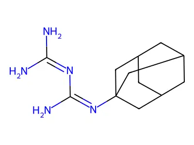 N-(adamantan-1-yl)-1-carbamimidamidomethanimidamide structure