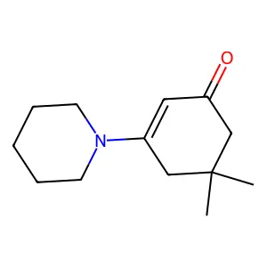 5,5-Dimethyl-3-(piperidino)cyclohex-2-en-1-one structure