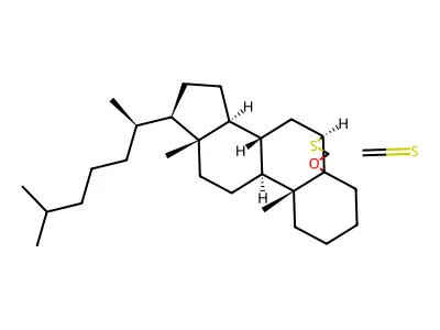 Cholestane, 5-alpha,6-alpha-(oxycarbonothioylthio)- structure