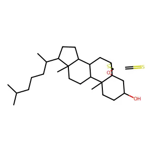 5-alpha,6-alpha-(Oxycarbonothioylthio)cholestan-3-beta-ol structure