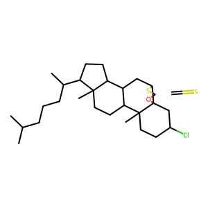 3-beta-Chloro-5-alpha,6-alpha-(oxycarbonothioylthio)cholestane structure