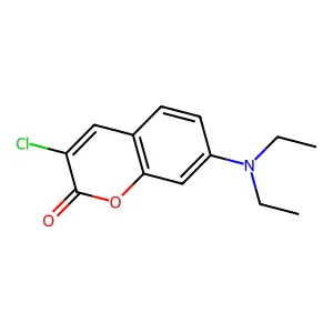 Coumarin, 3-chloro-7-diethylamino- structure