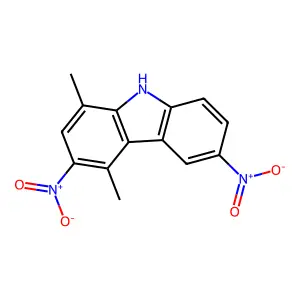 9H-Carbazole, 1,4-dimethyl-3,6-dinitro- structure