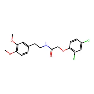 2-(2,4-dichlorophenoxy)-N-[2-(3,4-dimethoxyphenyl)ethyl]acetamide structure