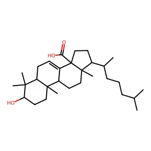 3-羟基羊毛甾-7-烯-32-酸 structure