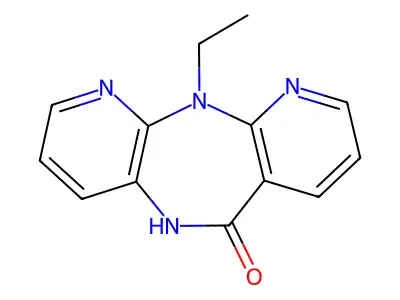 N11-Ethyl-5,11-dihydro-6H-dipyrido(3,2-b:2',3'-e)(1,4)diazepin-6-one structure