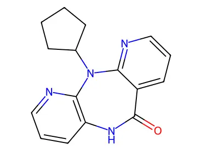 N11-Cyclopentyl-5,11-dihydro-6H-dipyrido(3,2-b:2',3'-e)(1,4)diazepin-6-one structure