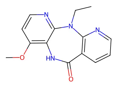 N11-Ethyl-4-methoxy-5,11-dihydro-6H-dipyrido(3,2-b:2',3'-e)(1,4)diazepin-6-one structure