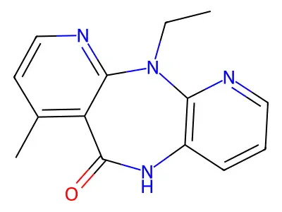 N11-Ethyl-7-methyl-5,11-dihydro-6H-dipyrido(3,2-b:2',3'-e)(1,4)diazepin-6-one structure