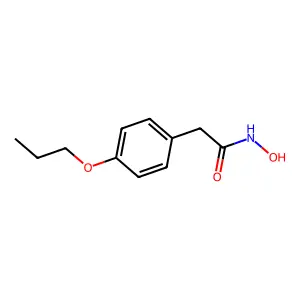 (对丙氧基苯基)乙酰氧肟酸 structure