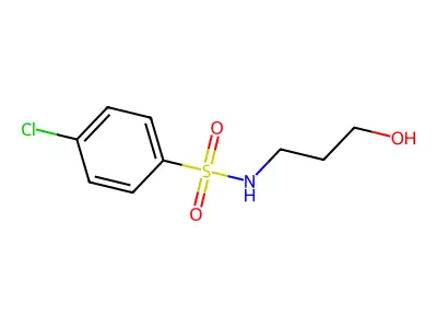 4-chloro-N-(3-hydroxypropyl)benzenesulfonamide structure