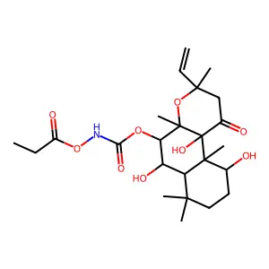 7-desacetyl-7-(O-propionyl)hydroxyaminocarbonylforskolin structure