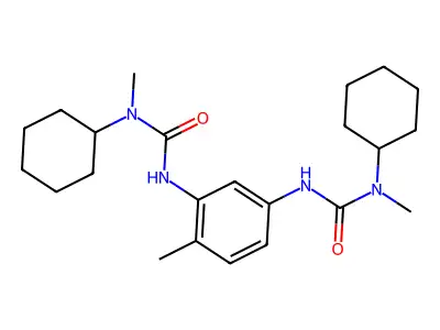 3,3'-(4-Methyl-1,3-phenylene)bis(1-cyclohexyl-1-methylurea) structure