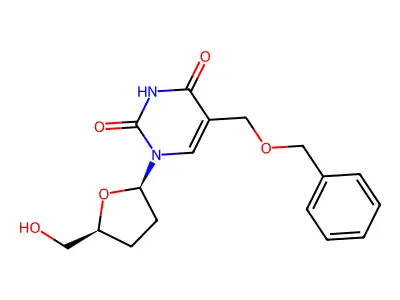 Thymidine, 3'-deoxy-alpha-(phenylmethoxy)- structure