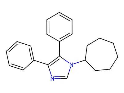 1-Cycloheptyl-4,5-diphenylimidazole structure