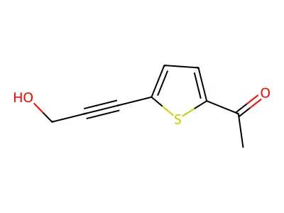1-[5-(3-Hydroxyprop-1-ynyl)-2-thienyl]ethan-1-one structure