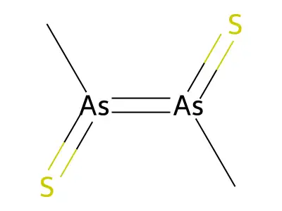 Methyl-[methyl(sulfanylidene)-lambda5-arsanylidene]-sulfanylidene-lambda5-arsane structure