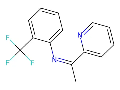 N-(1-pyridin-2-ylethylidene)-2-(trifluoromethyl)aniline structure