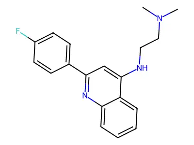 1,2-Ethanediamine, N'-(2-(4-fluorophenyl)-4-quinolinyl)-N,N-dimethyl- structure