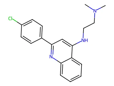 1,2-Ethanediamine, N'-(2-(4-chlorophenyl)-4-quinolinyl)-N,N-dimethyl- structure