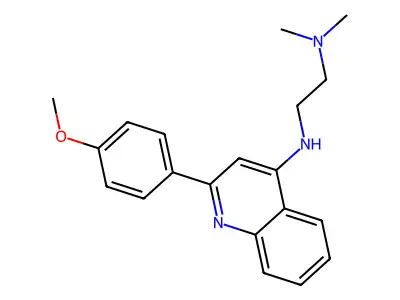 1,2-Ethanediamine, N'-(2-(4-methoxyphenyl)-4-quinolinyl)-N,N-dimethyl- structure