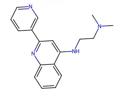 N-[2-(Dimethylamino)ethyl]-2-(3-pyridyl)quinolin-4-amine structure