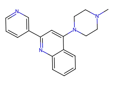 Quinoline, 4-(4-methyl-1-piperazinyl)-2-(3-pyridinyl)- structure