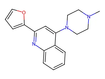 2-(2-Furyl)-4-(4-methylpiperazin-1-yl)quinoline structure