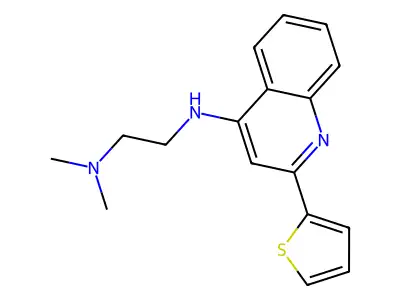 1,2-Ethanediamine, N,N-dimethyl-N'-(2-(2-thienyl)-4-quinolinyl)- structure