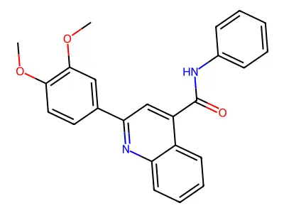 2-(3,4-dimethoxyphenyl)-N-phenylquinoline-4-carboxamide structure