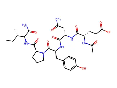 L-Isoleucinamide, N-acetyl-L-alpha-glutamyl-L-asparaginyl-L-tyrosyl-L-prolyl- structure