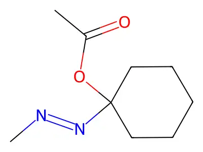 1-[(E)-Methyldiazenyl]cyclohexyl acetate structure