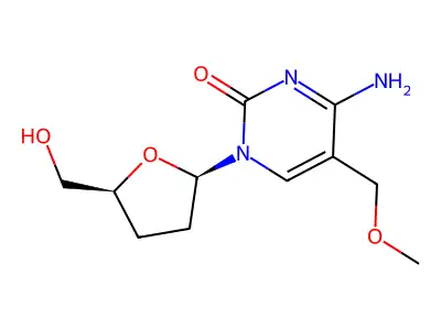 Cytidine, 2',3'-dideoxy-5-(methoxymethyl)- structure