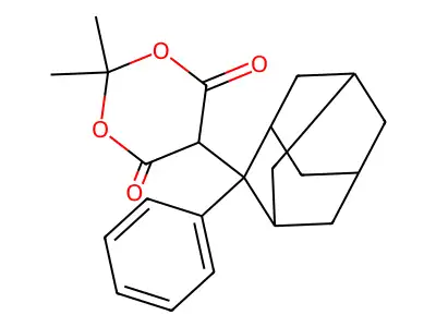 2,2-Dimethyl-5-(2-phenyl-2-adamantyl)-1,3-dioxane-4,6-dione structure
