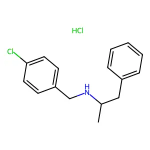 Phenethylamine, N-(p-chlorobenzyl)-alpha-methyl-, hydrochloride, (+)- structure