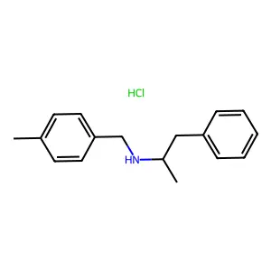 Phenethylamine, alpha-methyl-N-(p-methylbenzyl)-, hydrochloride, (+)- structure