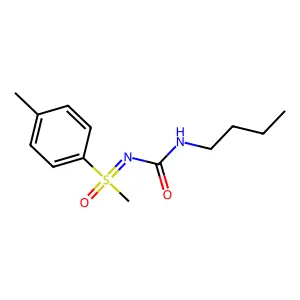N-Butyl-N'-[methyl(4-methylphenyl)oxido-lambda4-sulfanylidene]urea structure