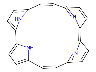 Porphycene structure