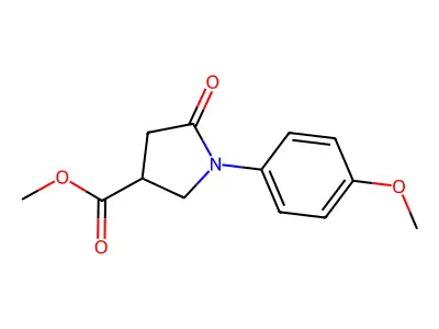 methyl (3S)-1-(4-methoxyphenyl)-5-oxopyrrolidine-3-carboxylate structure
