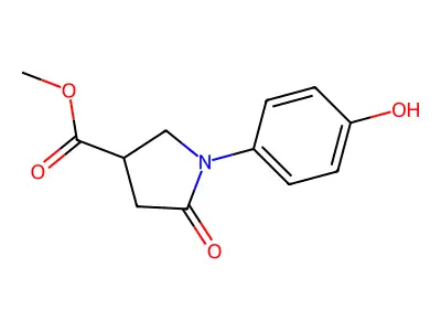 Methyl 1-(4-hydroxyphenyl)-5-oxopyrrolidine-3-carboxylate structure