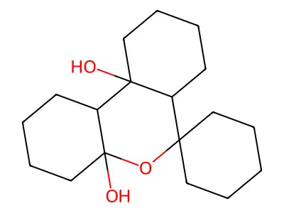 octahydrospiro[benzo[c]chromene-6,1'-cyclohexane]-4a,10a(2H,6aH)-diol structure