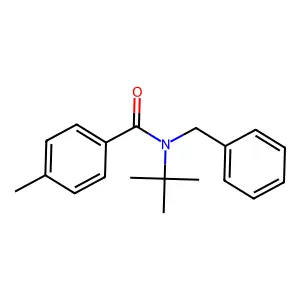 N-benzyl-N-tert-butyl-4-methylbenzamide structure