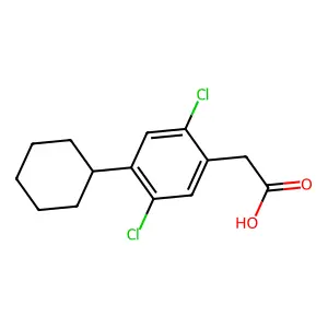 (2,5-二氯-4-环己基苯基)乙酸 structure