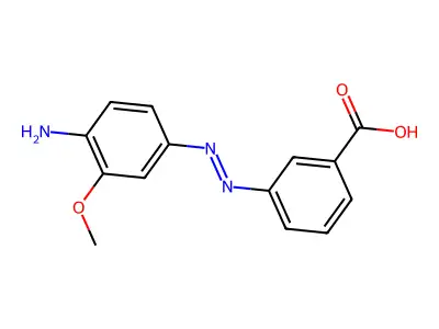3-[(4-Amino-3-methoxyphenyl)azo]benzoic acid structure