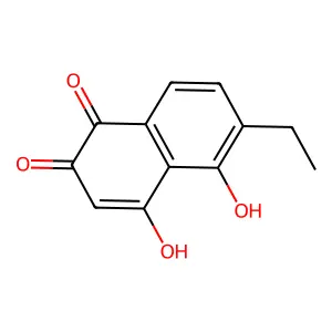 1,4-Naphthoquinone, 6-ethyl-2,5-dihydroxy- structure