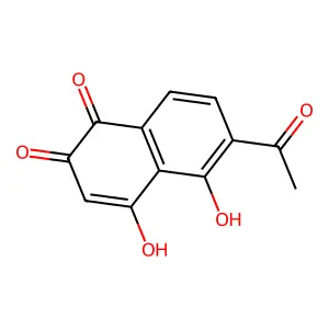 6-Acetyl-4,5-dihydroxynaphthalene-1,2-dione structure