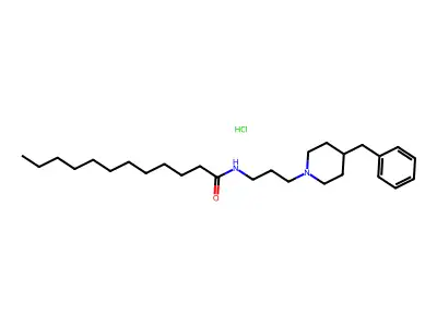 Dodecanamide, N-(3-(4-(phenylmethyl)-1-piperidinyl)propyl)-, monohydrochloride structure